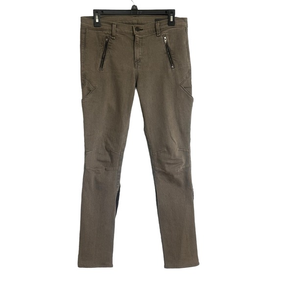 Rag & Bone Jean Women's 29 Gray Moto Suede Calves Biker Streetwear Equestrian - Picture 1 of 9